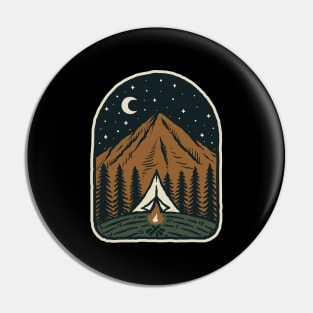 Camp Mountain Night Pin