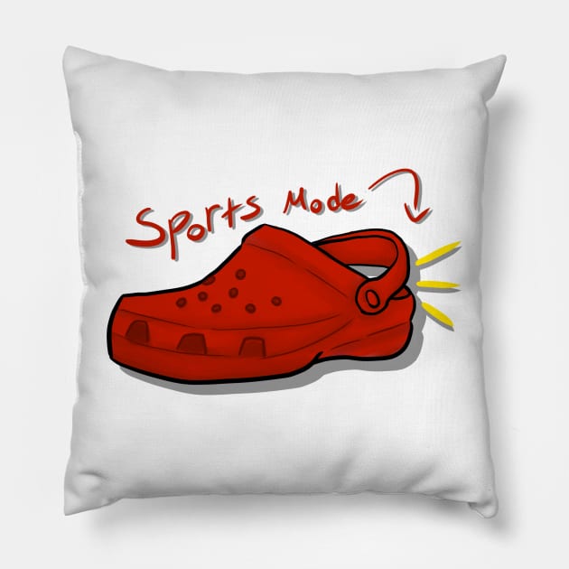 Sports Mode Pillow by Sketchyleigh