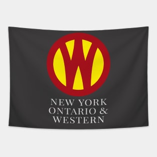 New York Ontario & Western Railway Logo & Text, for Dark Backgrounds Tapestry