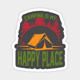 Camping is my happy place Magnet