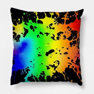 Colorful paint splatter design Pillow