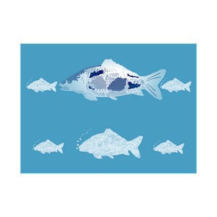 blue fish design T-Shirt