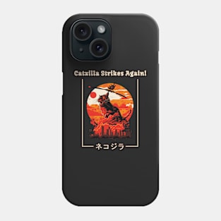 Catzilla Strikes Again - The Battle for Osaka Phone Case