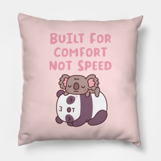 Cute Panda And Koala Built For Comfort Not Speed Pillow