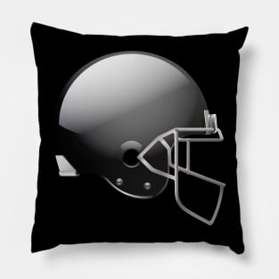 Original Football Helmet In Black Color Pillow