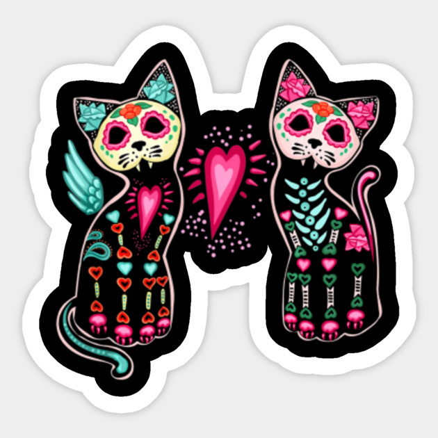 Day Of The Dead Cats Shirt Cat Lovers Dia De Los Muertos Day Of