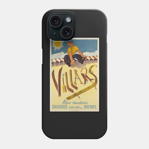 Villars - Chesières,Switzerland,Travel Poster Phone Case by BokeeLee