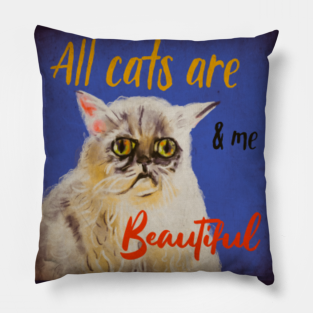 Ugly Cat Pillows Teepublic