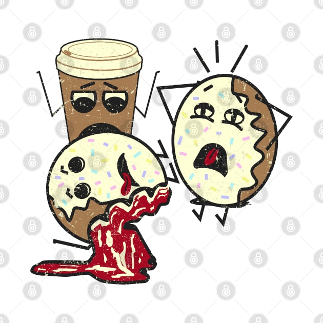 Funny Coffee Cup & Jelly Donuts Panic Attack by Etopix