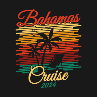 Bahamas Cruise 2024 - Sunset Retro T-Shirt