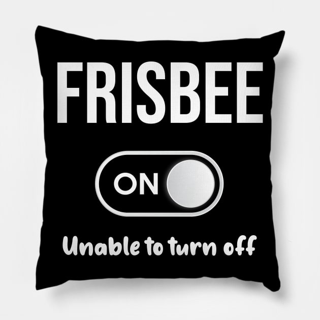 Frisbee Mode On - Disc Golf Pillow by blakelan128