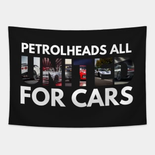 Petrolheads all united for cars Tapestry