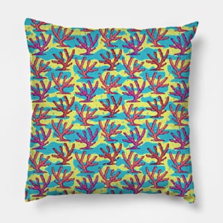 Beautiful Coral Seamless Pattern Pillow