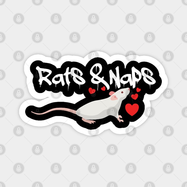 Rat - Rats And Naps Magnet by Kudostees