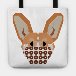 Dog Wearing Chocolate Donut Mask Tote