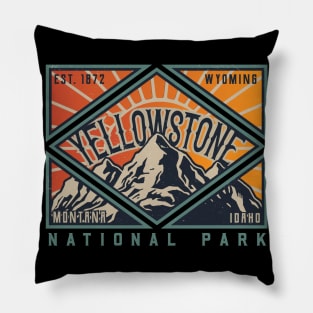 Yellowstone National Park Hiking Camping Pillow