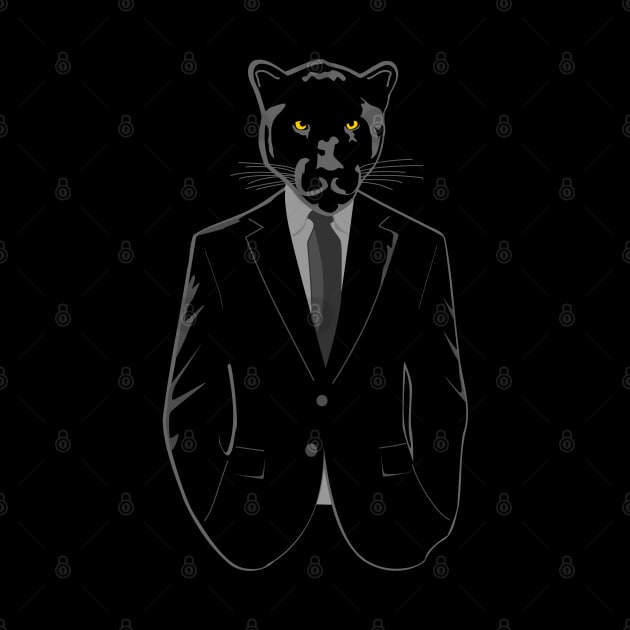 Panther in Black Suit by citypanda