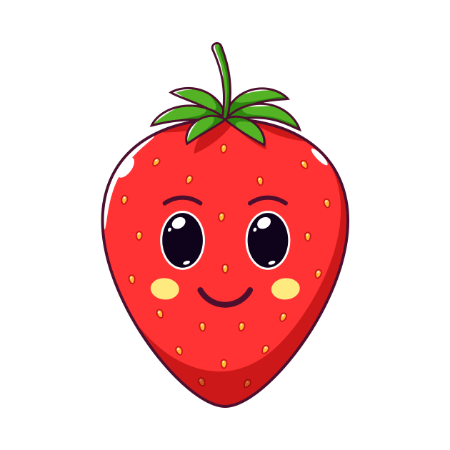 Cute Kawaii Strawberry by DmitryMayer