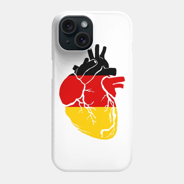 Anatomical heart design, Germany flag Phone Case by Bun Art Store