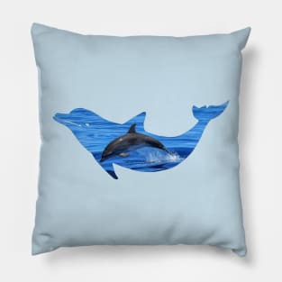 Dolphin ocean silhouette Pillow