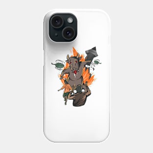 Cow Monster, Attack Human,  Cute Illustration | สัตว์ประหลาดวัว Phone Case