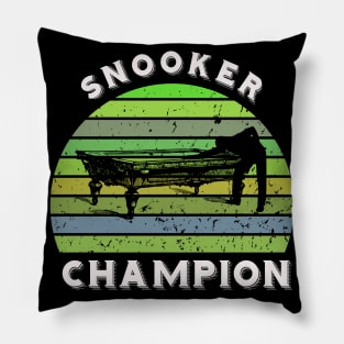 Snooker champion - retro sunset billiards Pillow