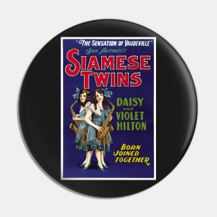 Siamese Twins, 1931. Vintage Poster Pin