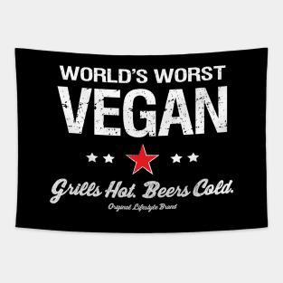 Grills Hot. Beers Cold. : World's Worst Vegan Tapestry