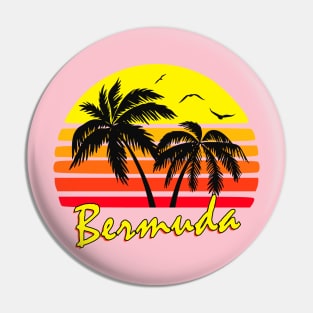 Bermuda Retro Sunset Pin