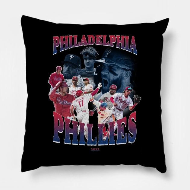 Philadelphia Philles Vintage Tee Pillow by scornely