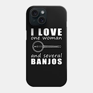 Strumming My Heartstrings - Funny 'I Love One Woman and Several Banjos' Tee! Phone Case