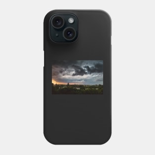 Extreme stormy clouds over the city Phone Case