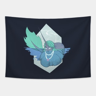 Narwhal Mermaid Babe Tapestry