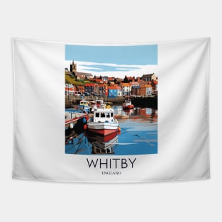 A Pop Art Travel Print of Whitby - England Tapestry