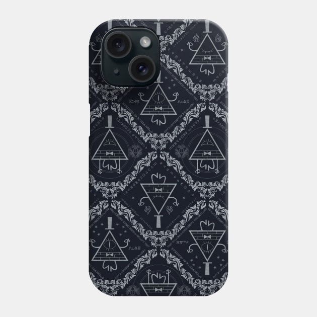 Bill Cipher Damask (dark) Phone Case by cibokilley