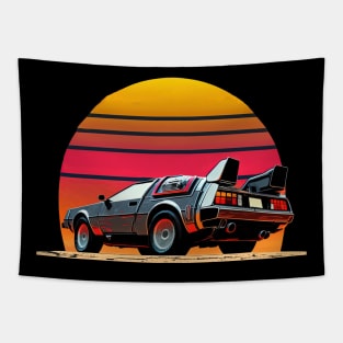 Back to the 80s Delorean Tapestry