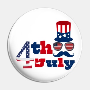 Happy 4th of July Independence Day Pin