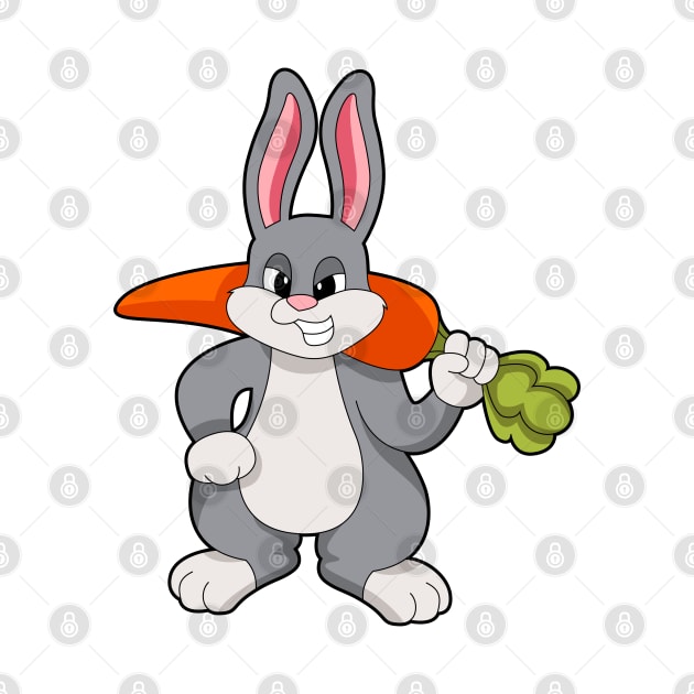 Rabbit with Carrot by Markus Schnabel