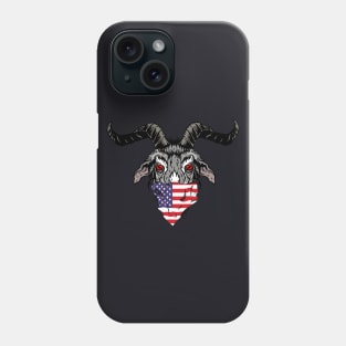 American Flag Bandana Goat Phone Case