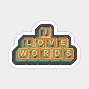 I Love Words Magnet