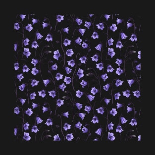 Midnight Bluebells, Harebells, Bellflowers T-Shirt