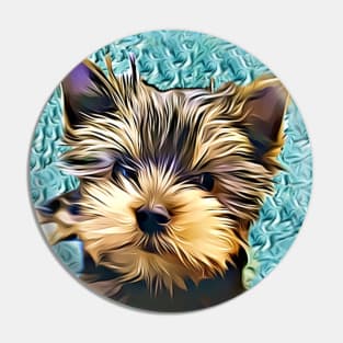 Yorkshire Terrier Puppy Painting Pin