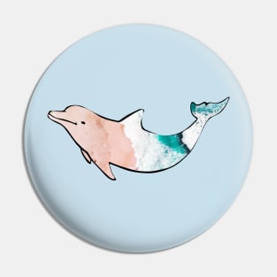 Mermaid Dolphin ocean beach silhouette Pin