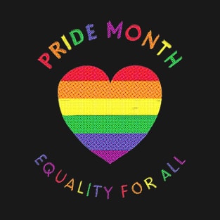 Pride Month Rainbow Love Heart T-Shirt