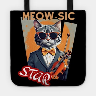 Cat Violinist: "Violinist Meow-ster" Tote