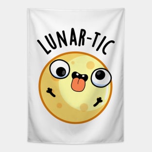 Lunartic Funny Astronomy Moon Pun Tapestry