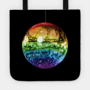 Rainbow Mirrored 1970s Disco Ball Tote