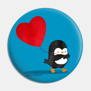 Penguin in Love 5 Pin