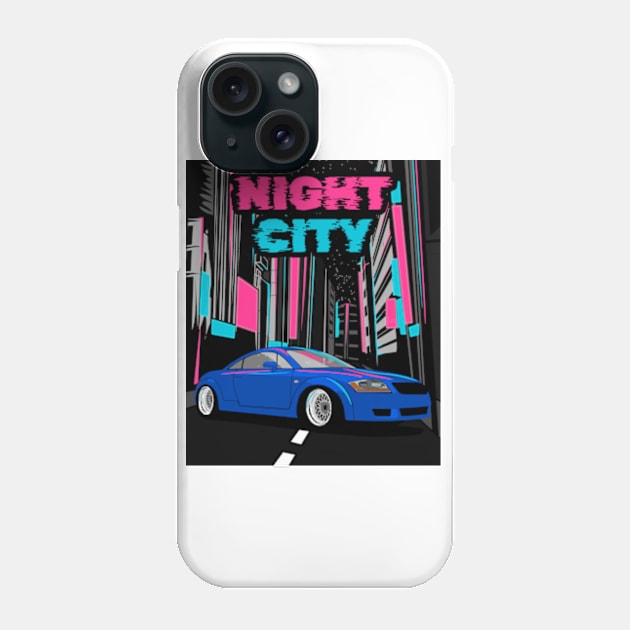 Audi TT Coupe Night City Phone Case by Rebellion Store