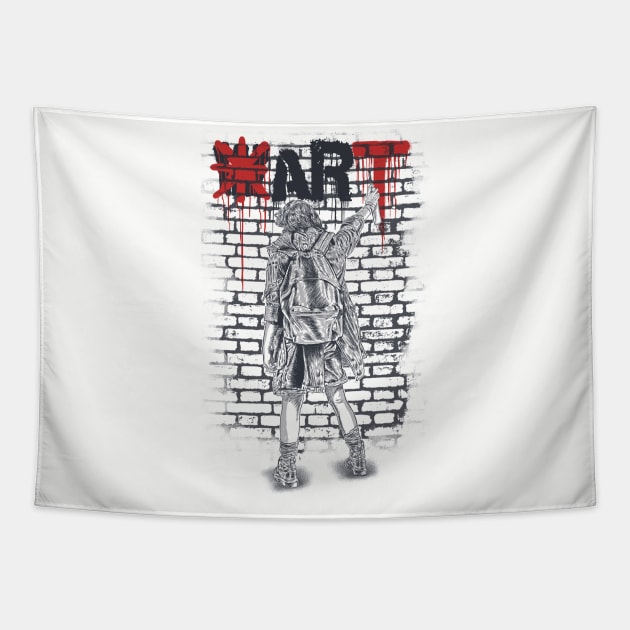 Make Art Not War Tapestry by fathi